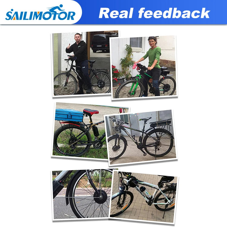 Sailimotor Ebike Kit 2000W 52V Ebike Conversion Kit Brushless Non-Gear Hub Motor Kit for Bicycle