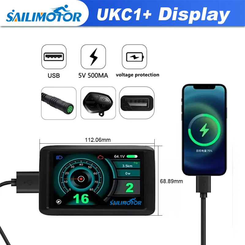 Sailimotor Ebike Kit 2000W 52V Ebike Conversion Kit Brushless Non-Gear Hub Motor Kit for Bicycle
