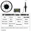72v 3000w MTX Rear Wheel Ebike Electric Bike Hub Motor Conversion Kit with Optional Lithium Battery
