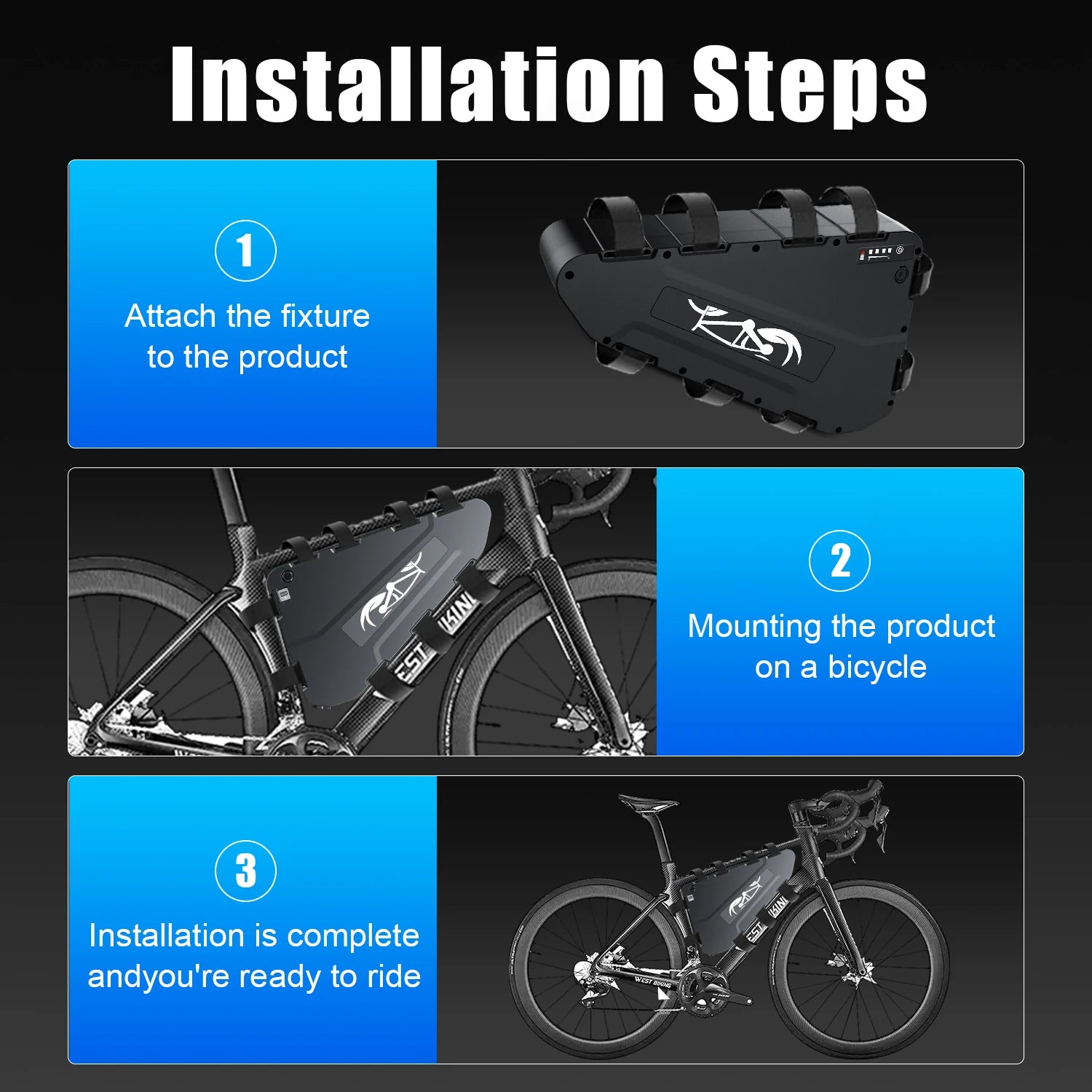 52V 30Ah Triangle Ebike Battery 48V 72V Downtube Lithium Ion Batteries Mountain Bike Battery for 1000W 1500W 2000W 2600w Motor